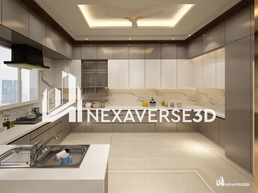 Luxury Kitchen Design Visualization by Nexaverse3d